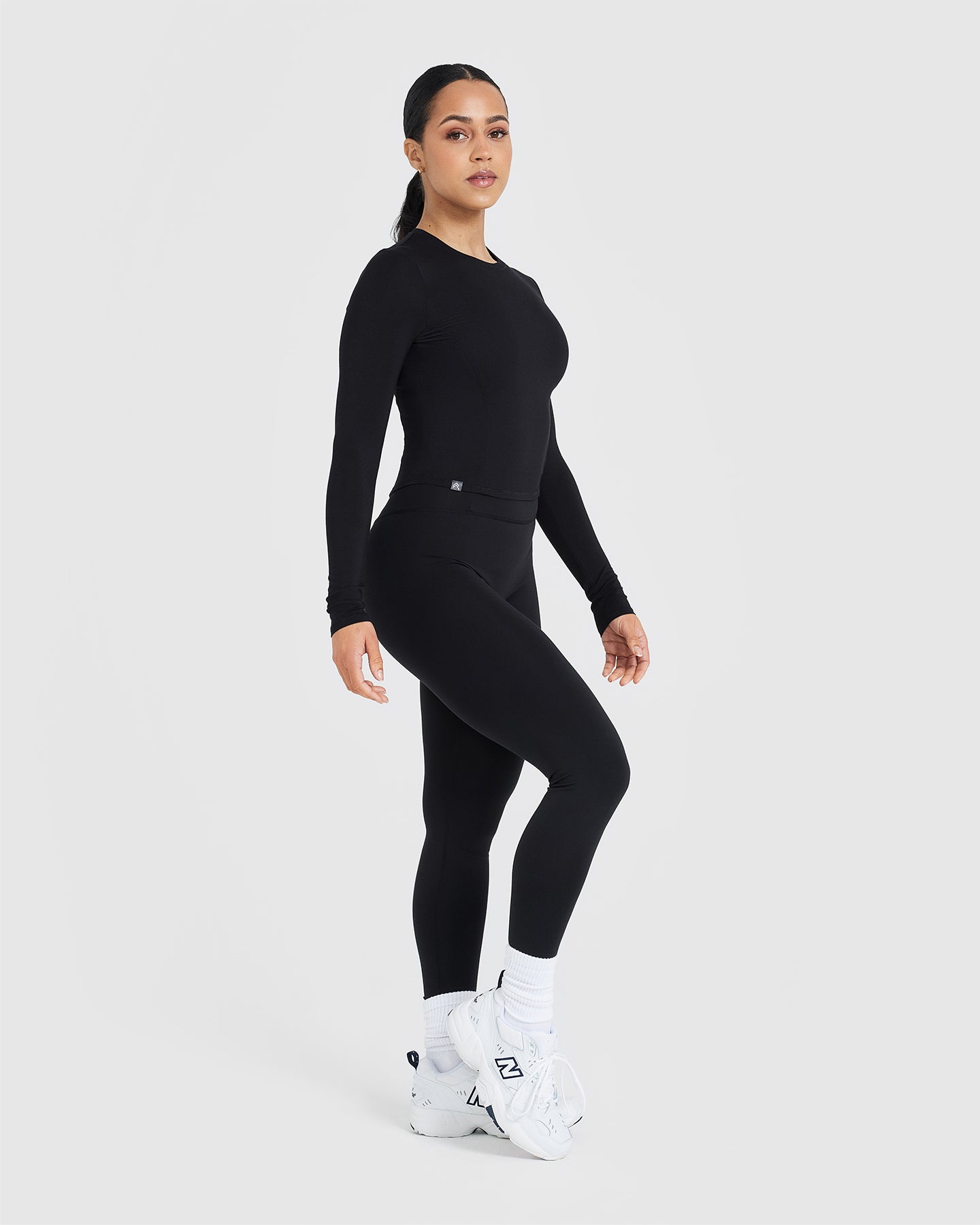 Mellow™ Soft Mid Long Sleeve Top for Women - Comfortable Stretch Casual Shirt in Black | Perfect for Work, Lounge & Everyday Wear
