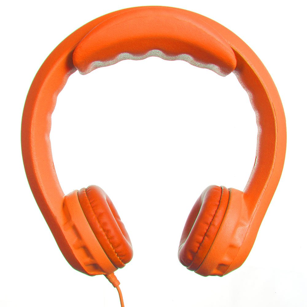 Best Kids Headphones with Microphone - Wired Over-Ear Headphones for Children, Adjustable & Lightweight, Safe Volume Limit (Orange) - Perfect for School, Online Learning, Travel & Gaming