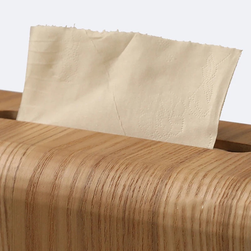 Premium Walnut Wood Tissue Box Holder - Handcrafted Solid Wood Home Decor for Living Room, Bedroom & Bathroom - Elegant & Functional Tissue Paper Dispenser for Home & Office Use
