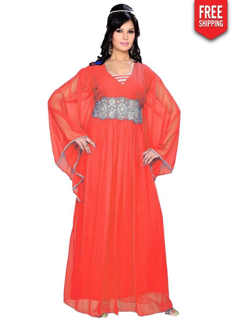 Elegant Embroidered Kaftan Dress for Women - Boho Chic Beach Cover Up & Summer Maxi Dress - Perfect for Vacation, Pool Party, and Resort Wear