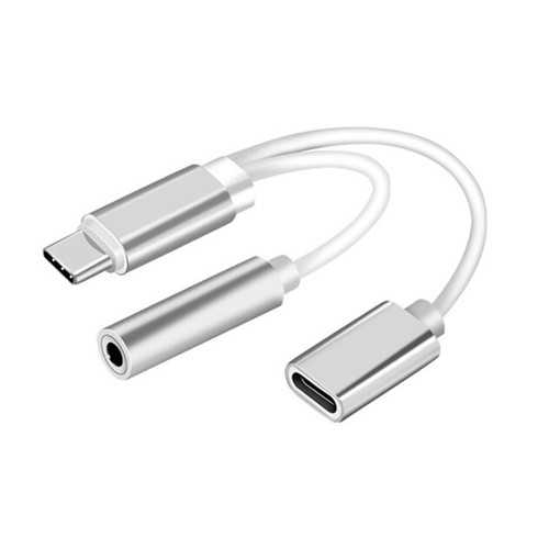 2-in-1 USB C to 3.5mm Headphone Jack Adapter for iPhone 15/Samsung/Tablet - Dual Port Audio & Charging Converter for Gaming, Music & Video Calls