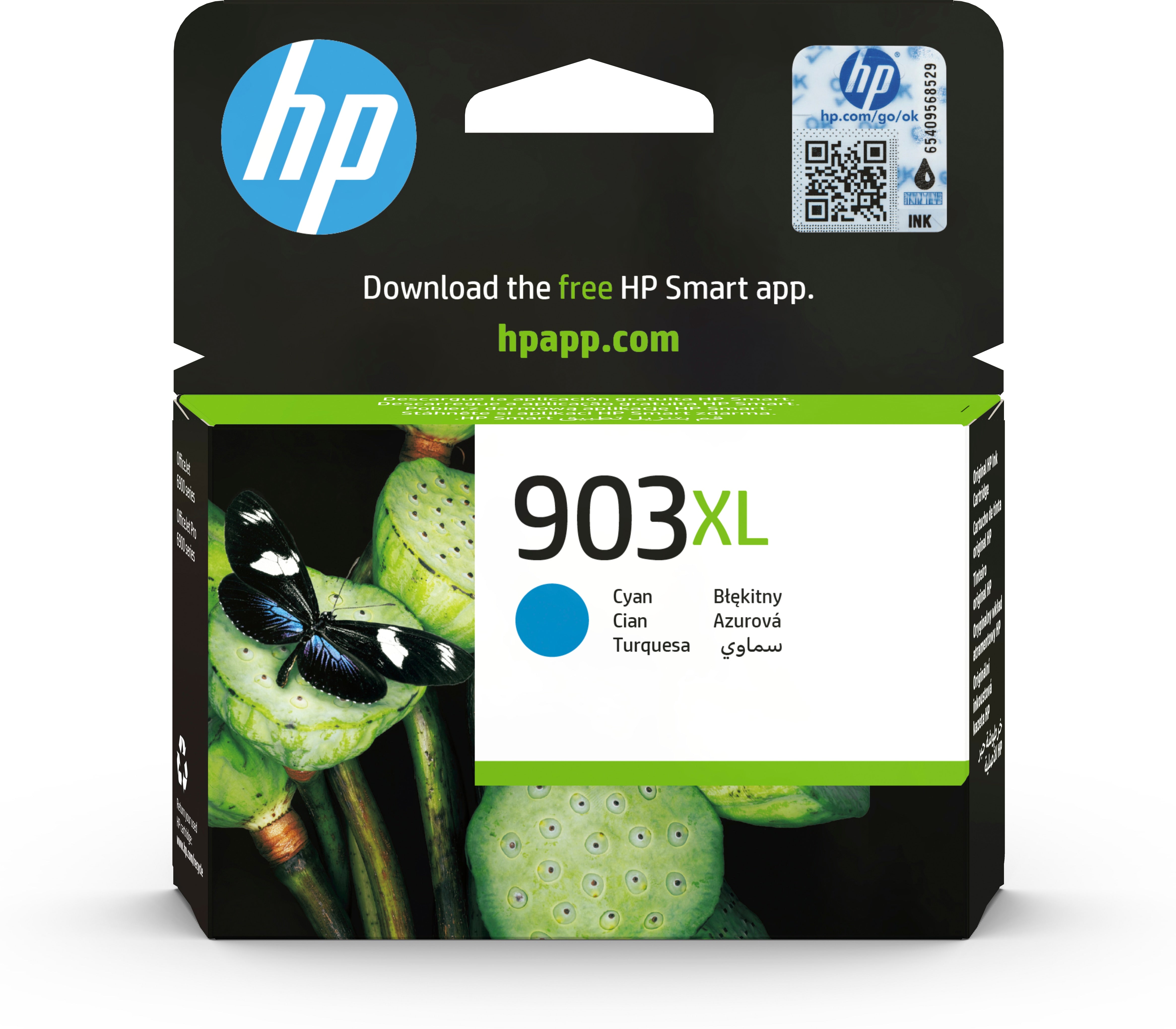 Original HP 903XL High Yield Ink Cartridge - Cyan (825 Pages) for HP Printers - Perfect for Home Office & School Printing Projects