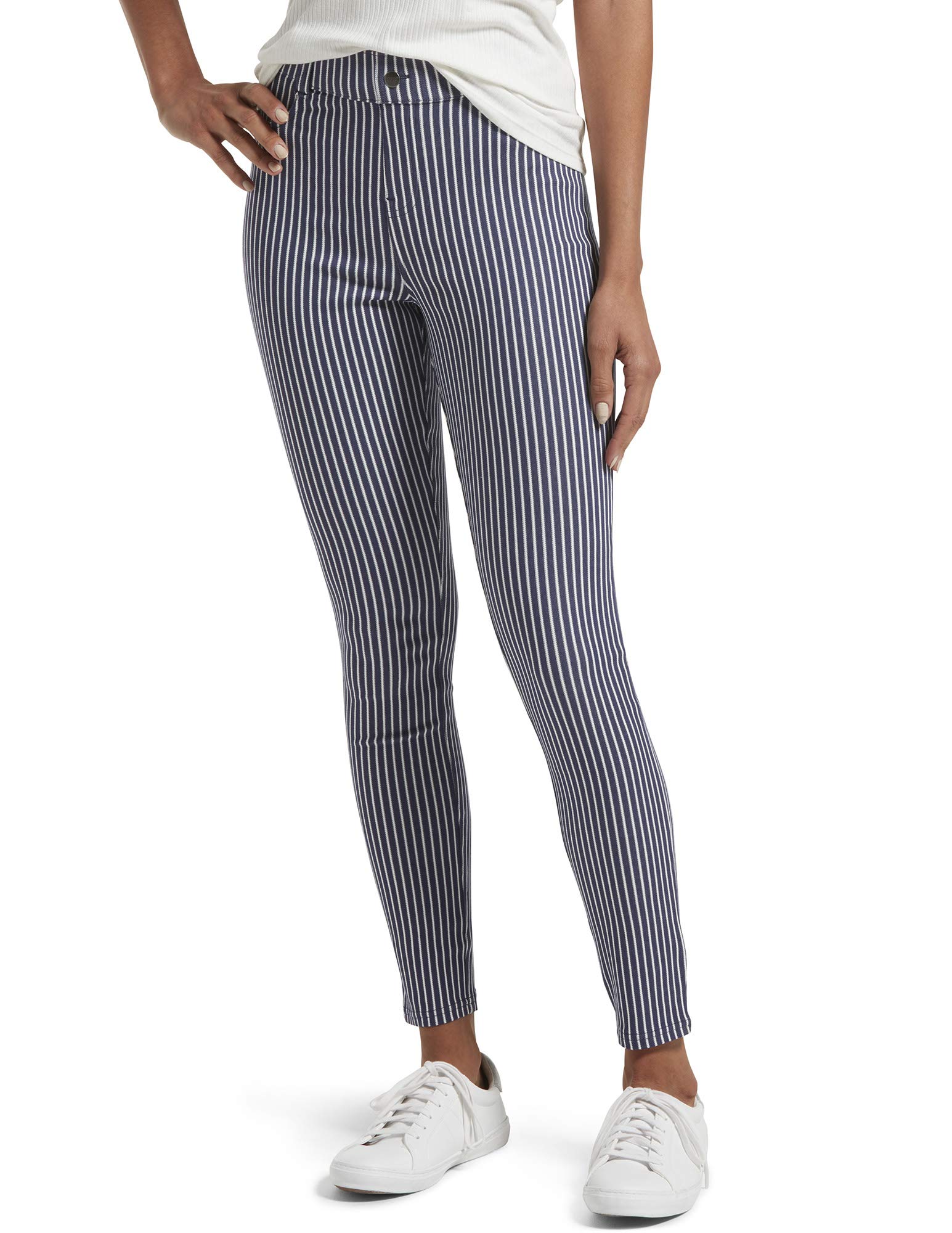 HUE Women's Ultra Soft High Waist Denim Leggings - Stretchy Comfortable Jeggings for Everyday Wear, Work & Casual Outfits