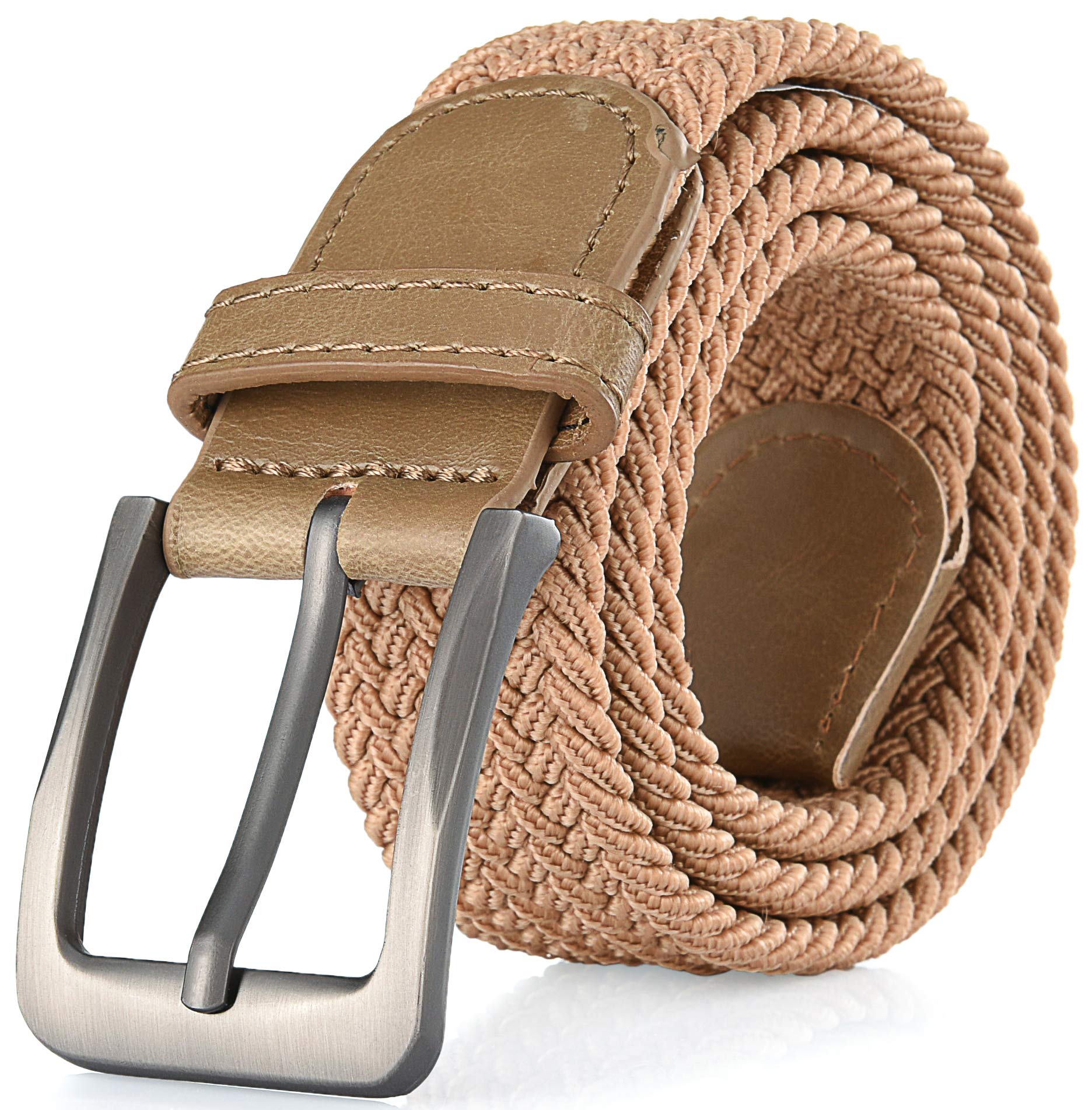 Men's Stretch Braided Belt - Casual Fabric Belt for Everyday Wear