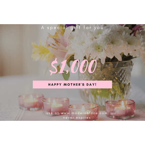 Modern Blaze Mother's Day Gift Cards - Elegant Floral Greeting Cards for Mom - Perfect for Birthday, Thank You, Anniversary & Special Occasions