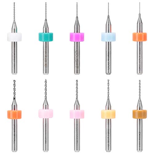 10pcs Mini Drill Bits Set 0.3mm-1.2mm - Precision Woodworking & Jewelry Making Tools for Watch Repair, Phone Repair & DIY Crafts - Perfect for Small Hole Drilling in Wood, Plastic & Soft Metals