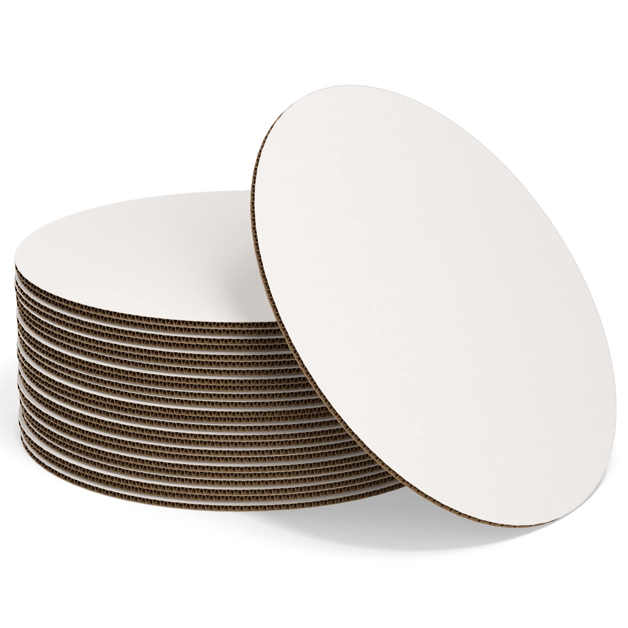 25-Pack White 8-Inch Round Cardboard Cake Boards | Disposable Cake Platter Base for Decorating | Perfect for Birthday, Wedding & Party Cakes | Cake Decorating Supplies & Accessories