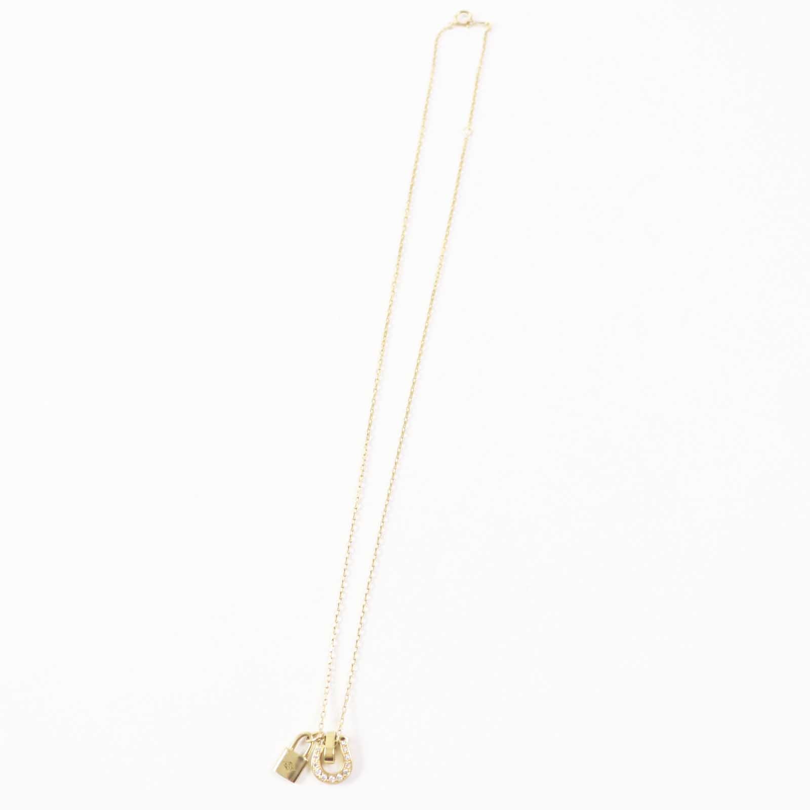 18K Gold Diamond Horseshoe Padlock Necklace for Women - Elegant Lucky Charm Pendant Jewelry Gift for Birthday, Anniversary & Valentine's Day