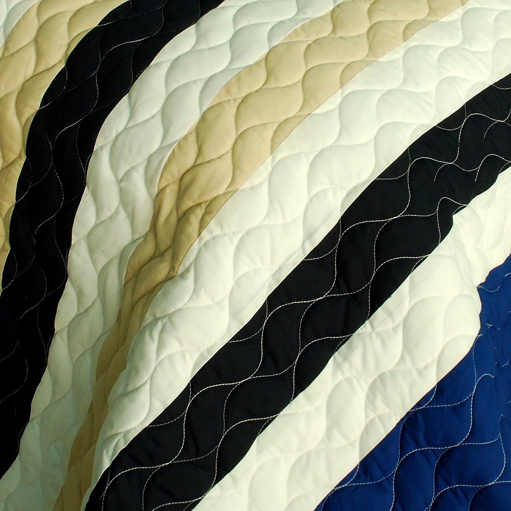 Night in Forest 3-Piece Vermicelli-Quilted Patchwork Comforter Set - Full/Queen Size Bedding for Cozy Bedrooms & Guest Rooms