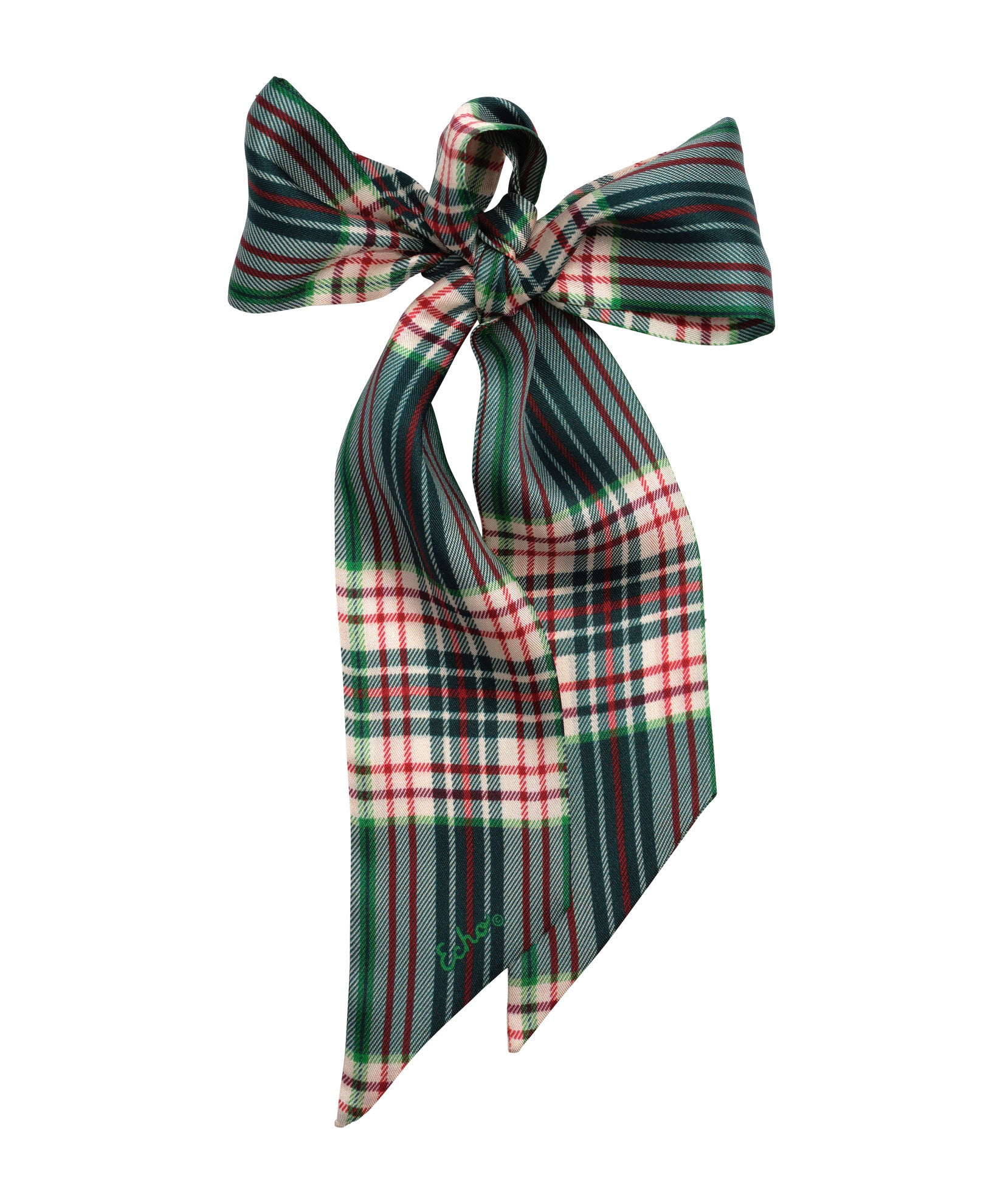 Elegant Plaid Silk Ribbon Scarf for Women - Soft & Lightweight Fashion Accessory - Perfect for Office, Parties & Special Occasions