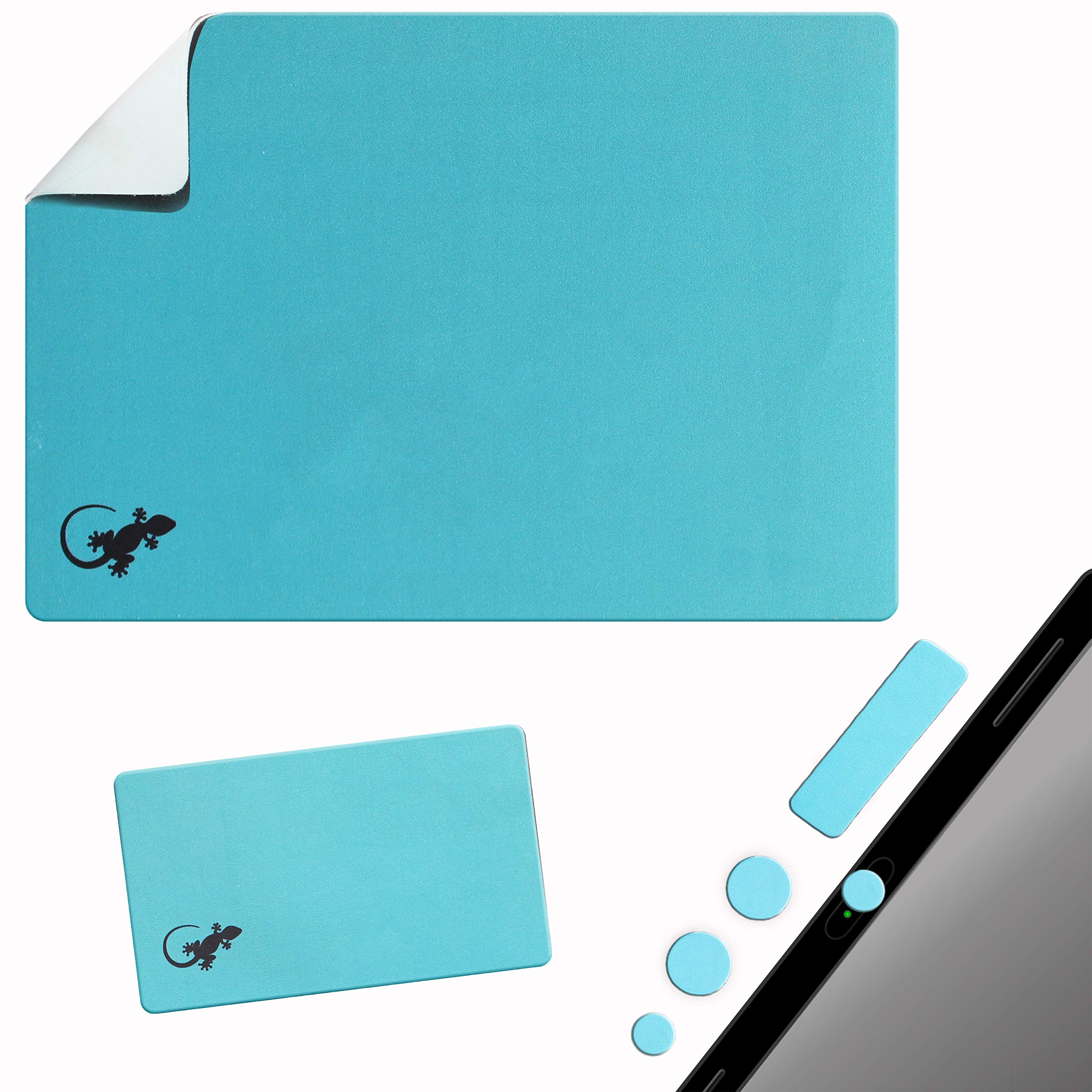 Non-Slip Adhesive Travel Mouse Pad - Blue | Portable Desk Mat for Laptop & Office Use | Perfect for Work, Gaming & Travel Accessories