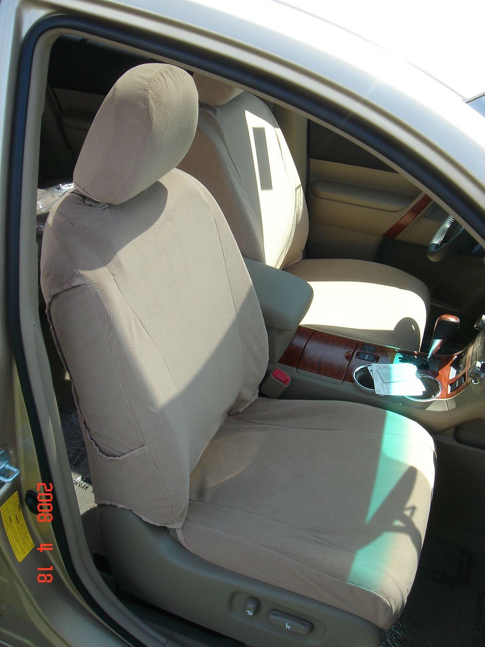 Premium Durafit Beige Velour Seat Covers for 2010-2013 Toyota Prius Front Seats | Custom Fit, Comfort & Protection for Daily Commute & Road Trips