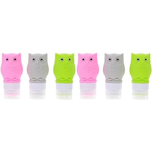 FRCOLOR 6-Pack Silicone Travel Shampoo Bottles - Leak-Proof Empty Lotion Containers for Toiletries & Cosmetics | Perfect for Air Travel, Gym, Camping & Vacation Essentials