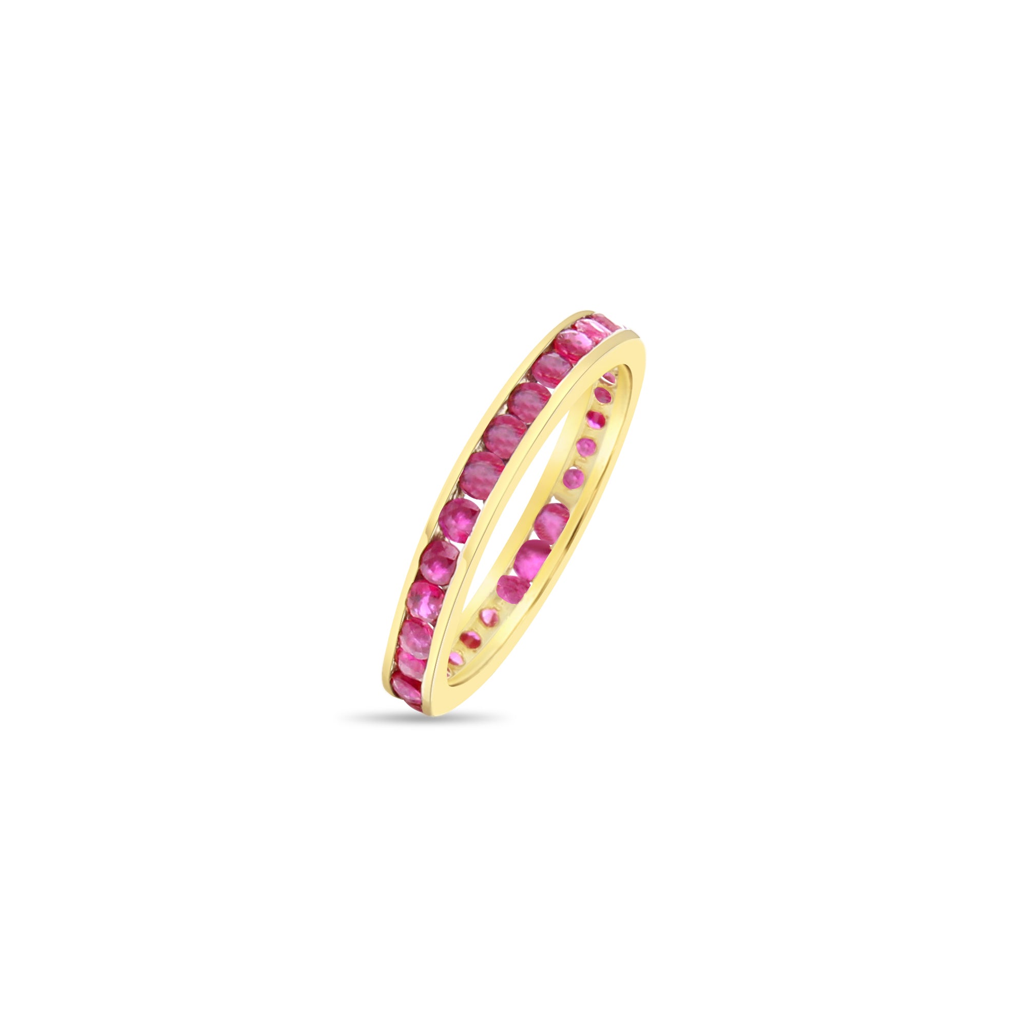 0.5 Carat Ruby Eternity Wedding Band - Channel Set Ring for Women - Perfect for Anniversaries, Engagements & Special Occasions