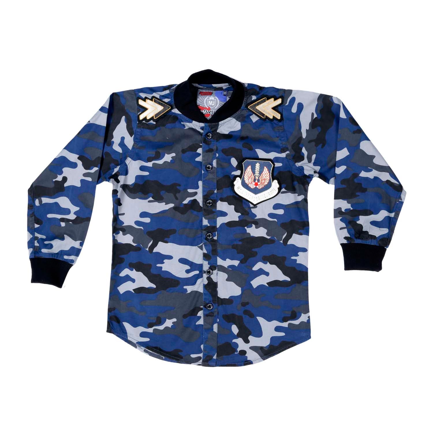 Stylish MashUp Camouflage Bomber Shacket (Shirt Jacket) for Men & Women - Water-Resistant Lightweight Outdoor Wear for Hiking, Camping & Street Fashion
