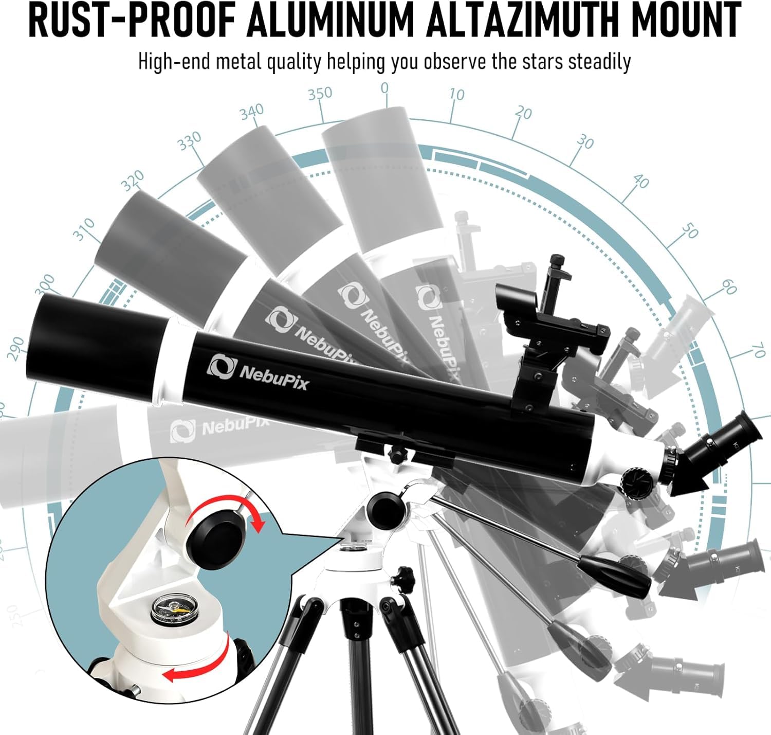 **91mm Aperture 700mm FL Telescope with StarFinding System - High-Powered Astronomy Telescope for Adults & Beginners | All Metal AZ Mount, Phone Adapter & Remote | Perfect for Stargazing, Astrophotography & Outdoor Exploration**