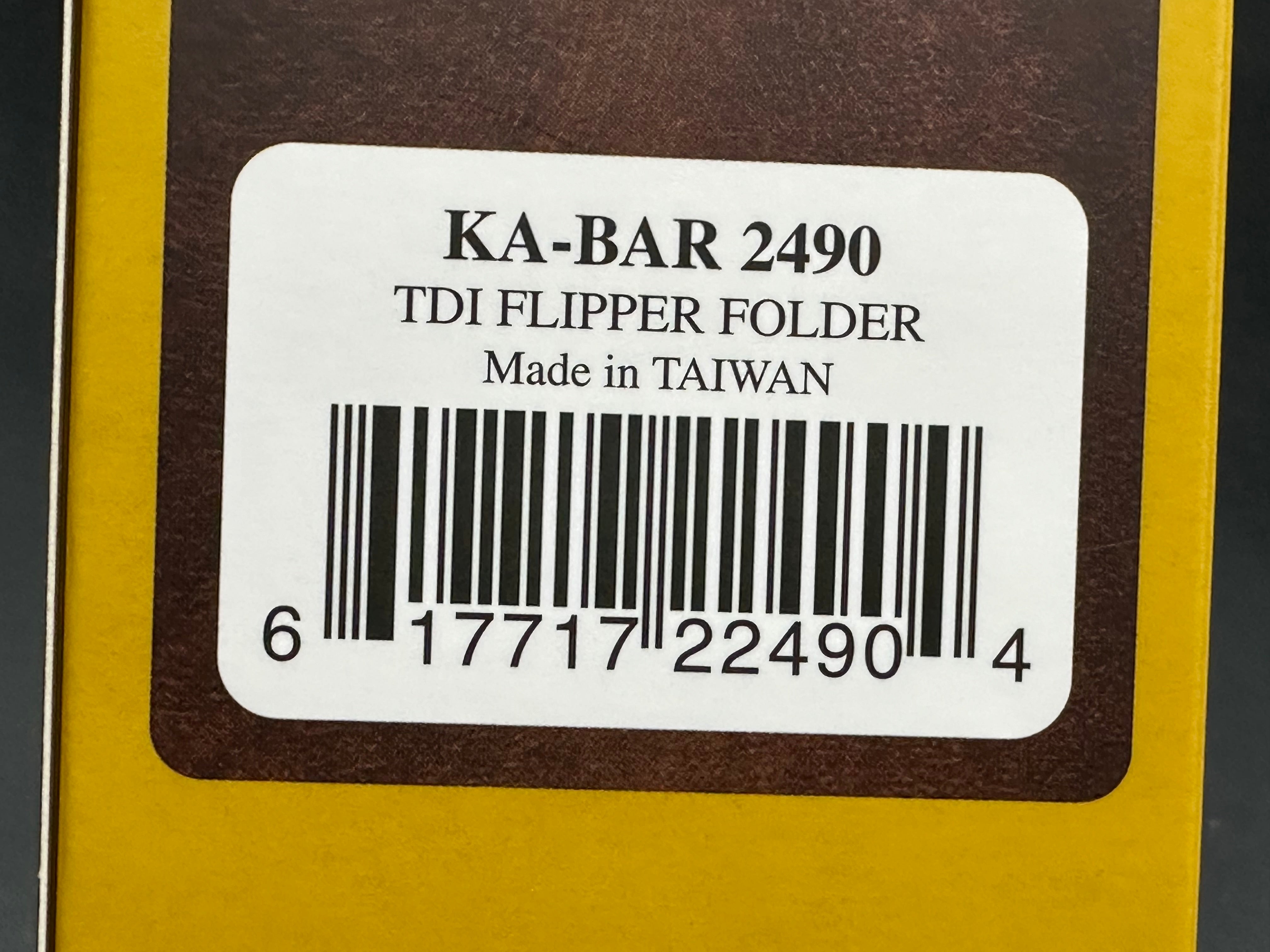 Ka Bar TDI Flipper Folder Knife - Black GFN Coated Blade, 3