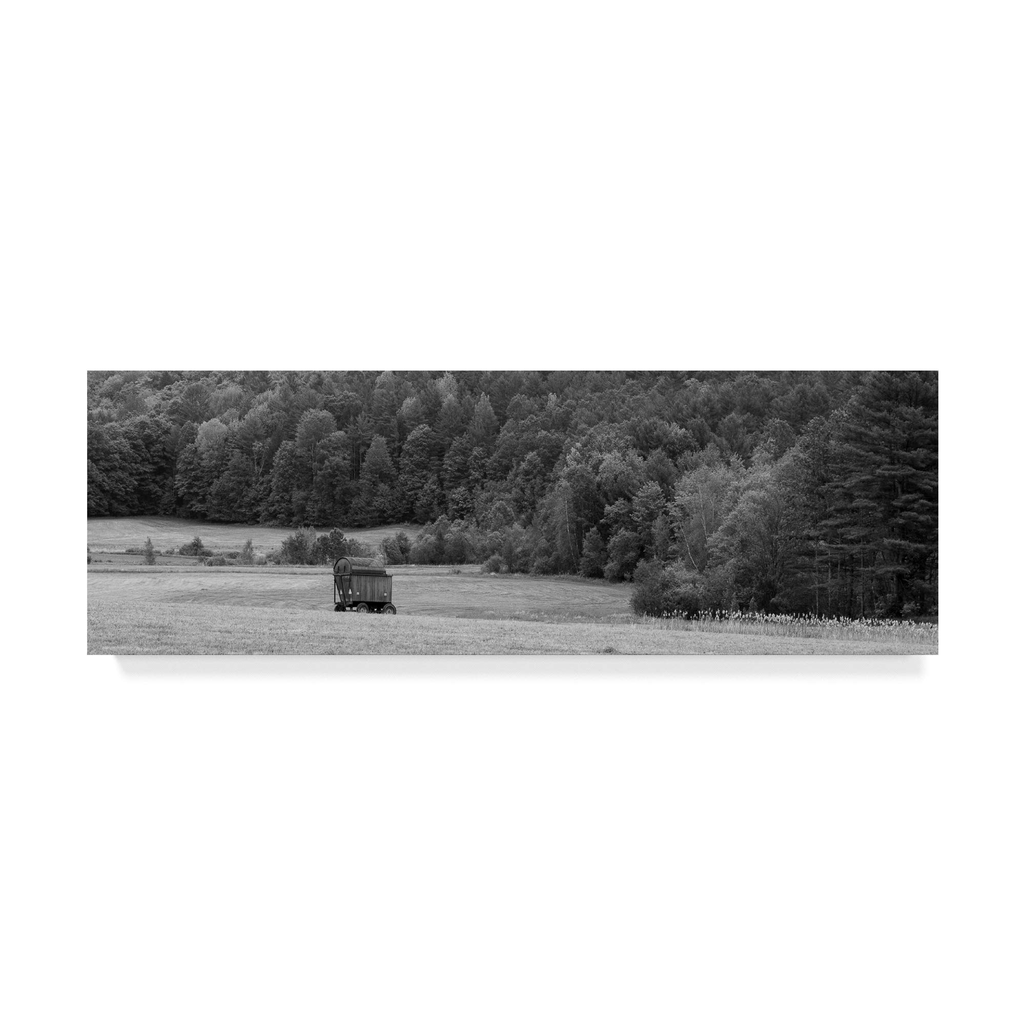 Hay Wagon Farm Landscape Canvas Wall Art Print - Brenda Petrella Photography - Rustic Country Home Decor for Living Room, Bedroom & Office
