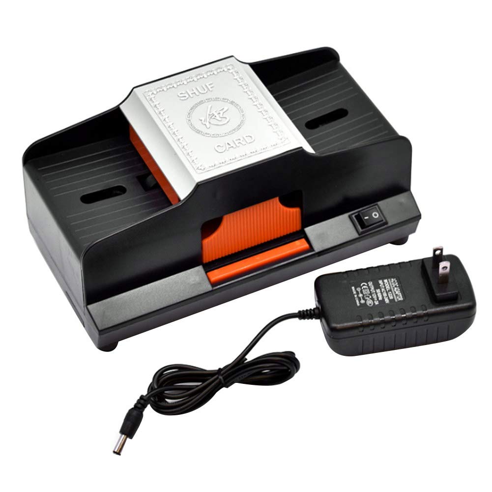 High Speed Automatic Card Shuffler for 1-2 Decks - Plastic Playing Card Shuffling Machine for Poker, Blackjack & Casino Games - Perfect for Game Nights & Professional Use