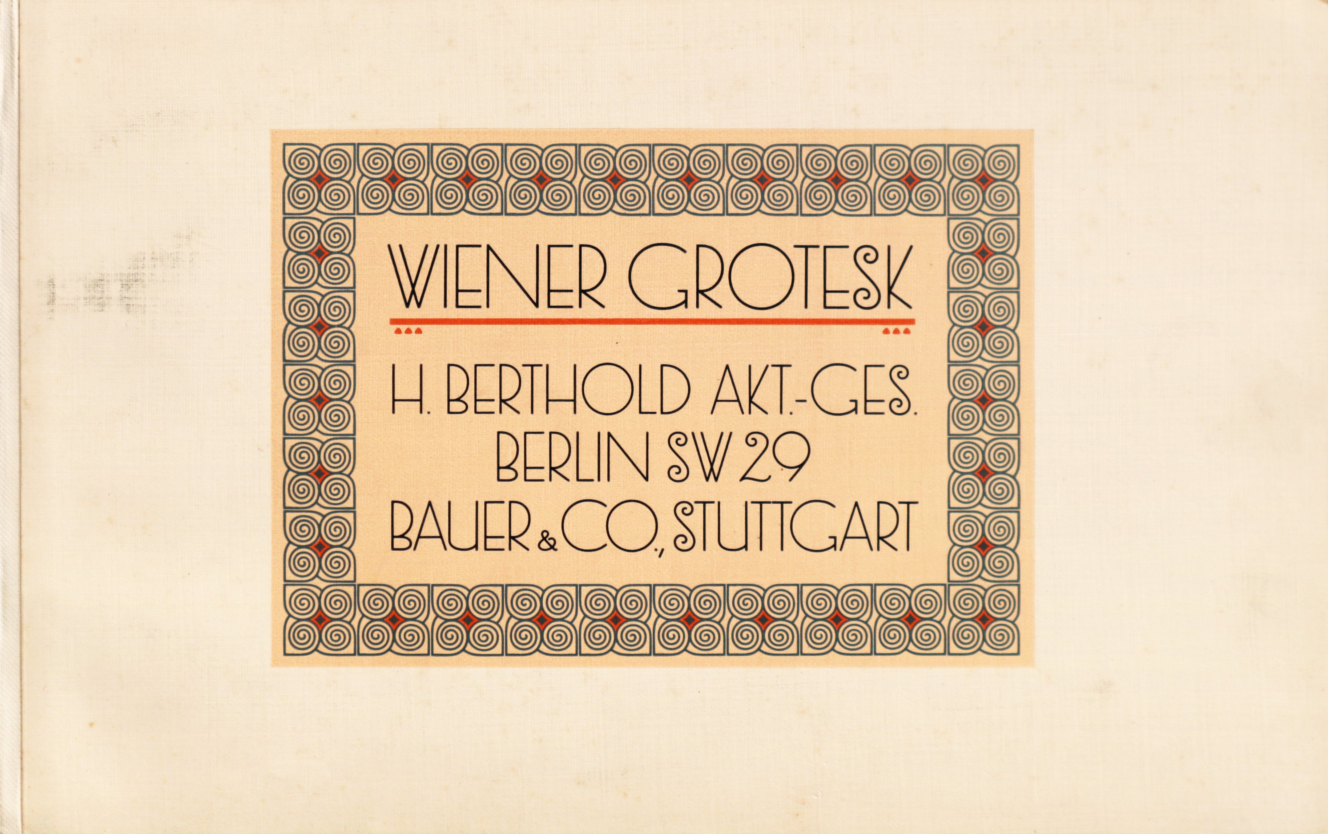 1912 Typography Specimen Book - Wiener Grotesk Font by H. Berthold & Bauer | Vintage Graphic Design for Posters, Logos & Branding