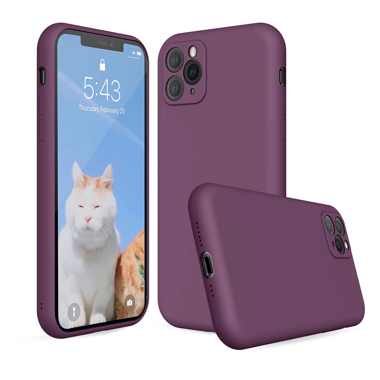 Premium Wine Red Liquid Silicone Case for iPhone 11 Pro (5.8 Inch) - Shockproof Protective Cover with Soft-Touch Finish | Perfect for Daily Use, Travel & Office Protection
