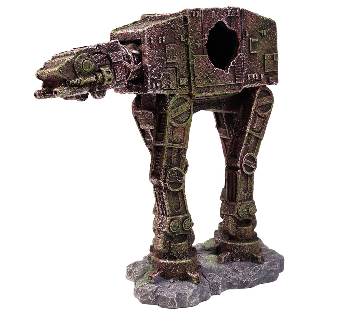 Star Wars AT-AT Fish Tank Decor - Aquarium Accessories for Betta Fish to Sleep, Rest, Hide & Play | Perfect for Home & Office Aquariums