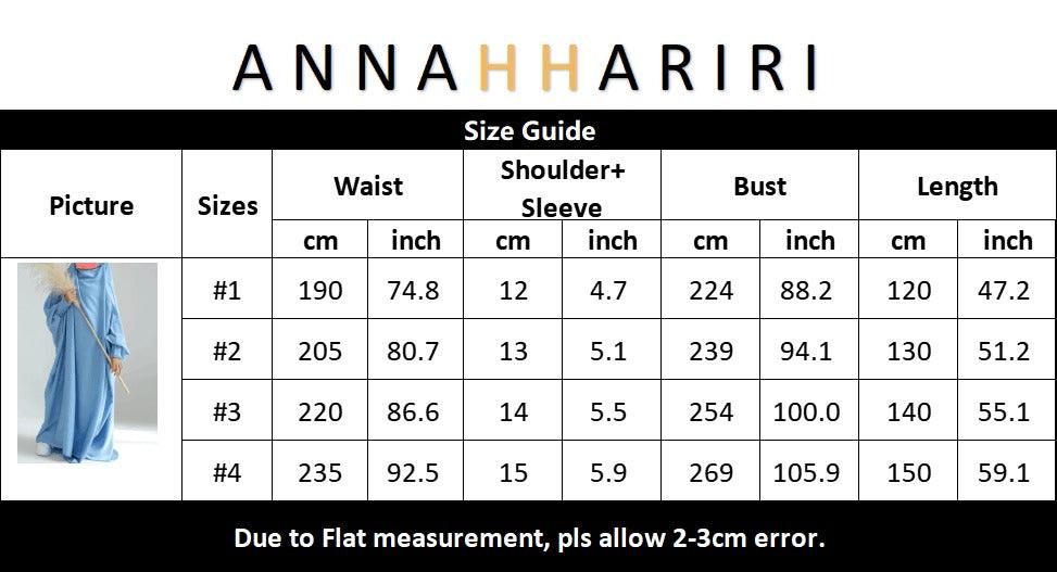 Little Gretaah Khimar Style Prayer Gown for Kids - Sky Blue with Ribbed Sleeve Cuffs | Perfect for Islamic Prayer, Eid Celebrations & Modest Dress