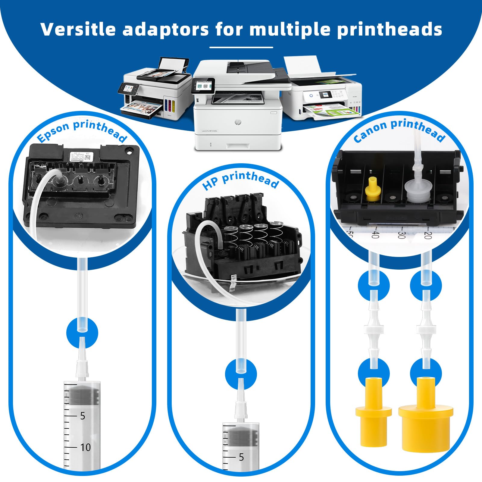 Epson HP Canon Printer Head Cleaning Kit - 150ml Nozzle Cleaner Solution for Inkjet Printers | Printhead Maintenance & Deep Cleaning for Home Office Use