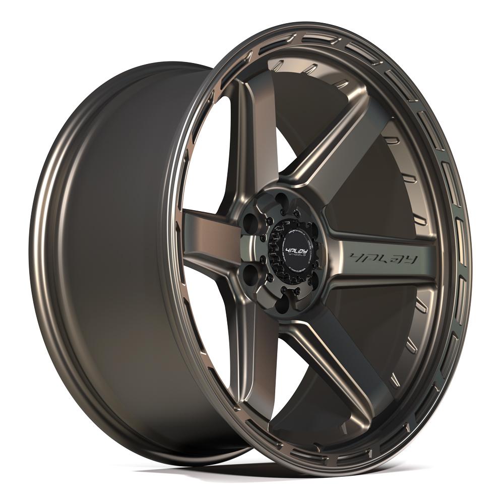4Play Gen3 4P63 Bronze 22x10.0 18-Inch 6x139.7/6x135mm 106.1mm Wheel - Off-Road & Truck Custom Rims for Jeep Wrangler, Toyota Tacoma, Ford F-150 - Perfect for Adventure & Off-Roading
