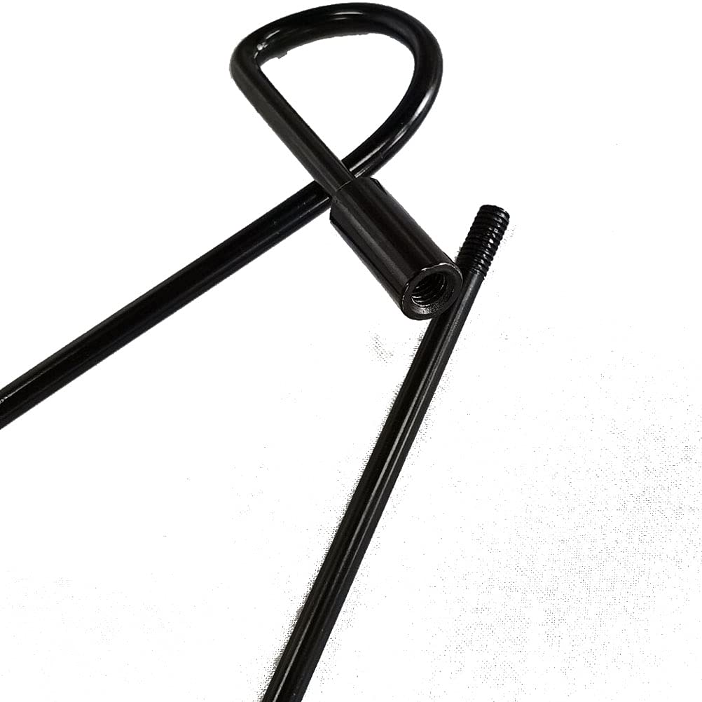 Premium Metal Garden Flag Stand with Tiger Clip & Spring Stoppers - Weatherproof Powder Coated Pole Holder for Christmas & Seasonal Decor (Patio, Yard, Porch Decoration)