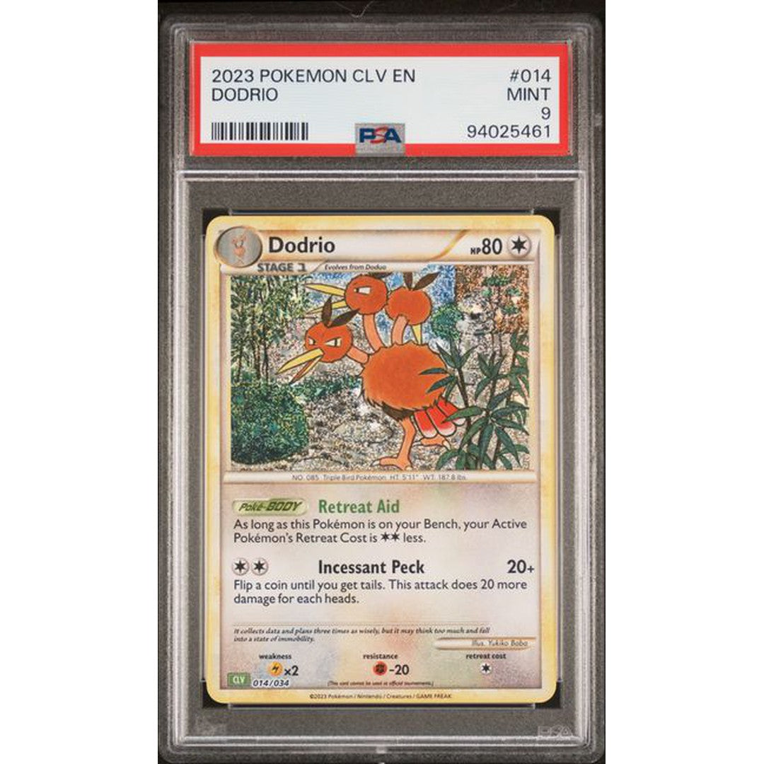 2023 Pokemon Classic Collection Dodrio 014/034 PSA 9 Graded Card - Rare Trading Card for Collectors & Players | Perfect for Pokemon Battles, Display & Investment
