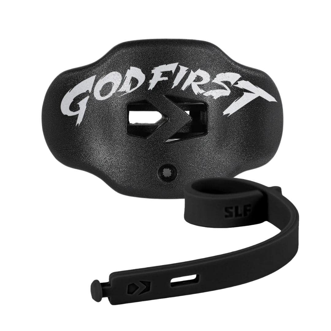 God First Football Mouthguard for Youth & Adults - Premium Silicone Lip & Teeth Protector - Comfortable Sports Mouthpiece for Football, Rugby, Boxing & Contact Sports