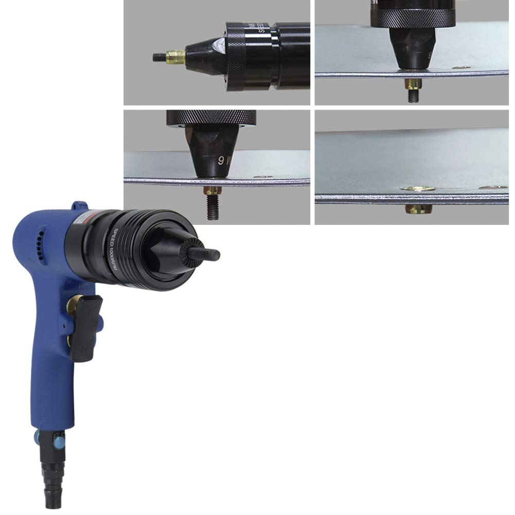 **Pneumatic Rivet Gun - Heavy Duty Air Riveter Tool for M5-M6 Rivet Nuts | Perfect for Metalworking, Automotive & DIY Projects**