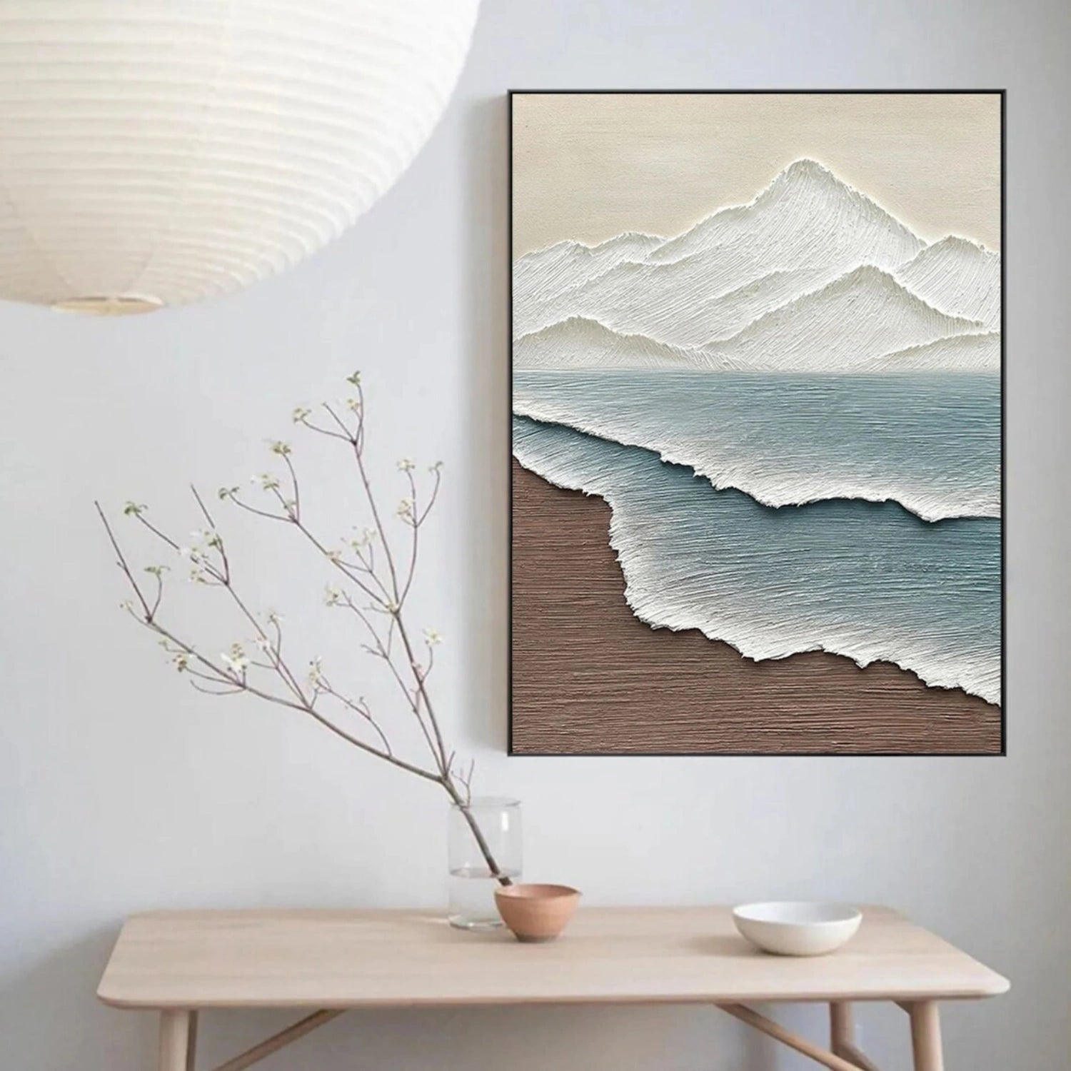 Ocean And Sky Painting #OS 249 - Stunning Coastal Wall Art for Beach House Decor, Living Room & Bedroom