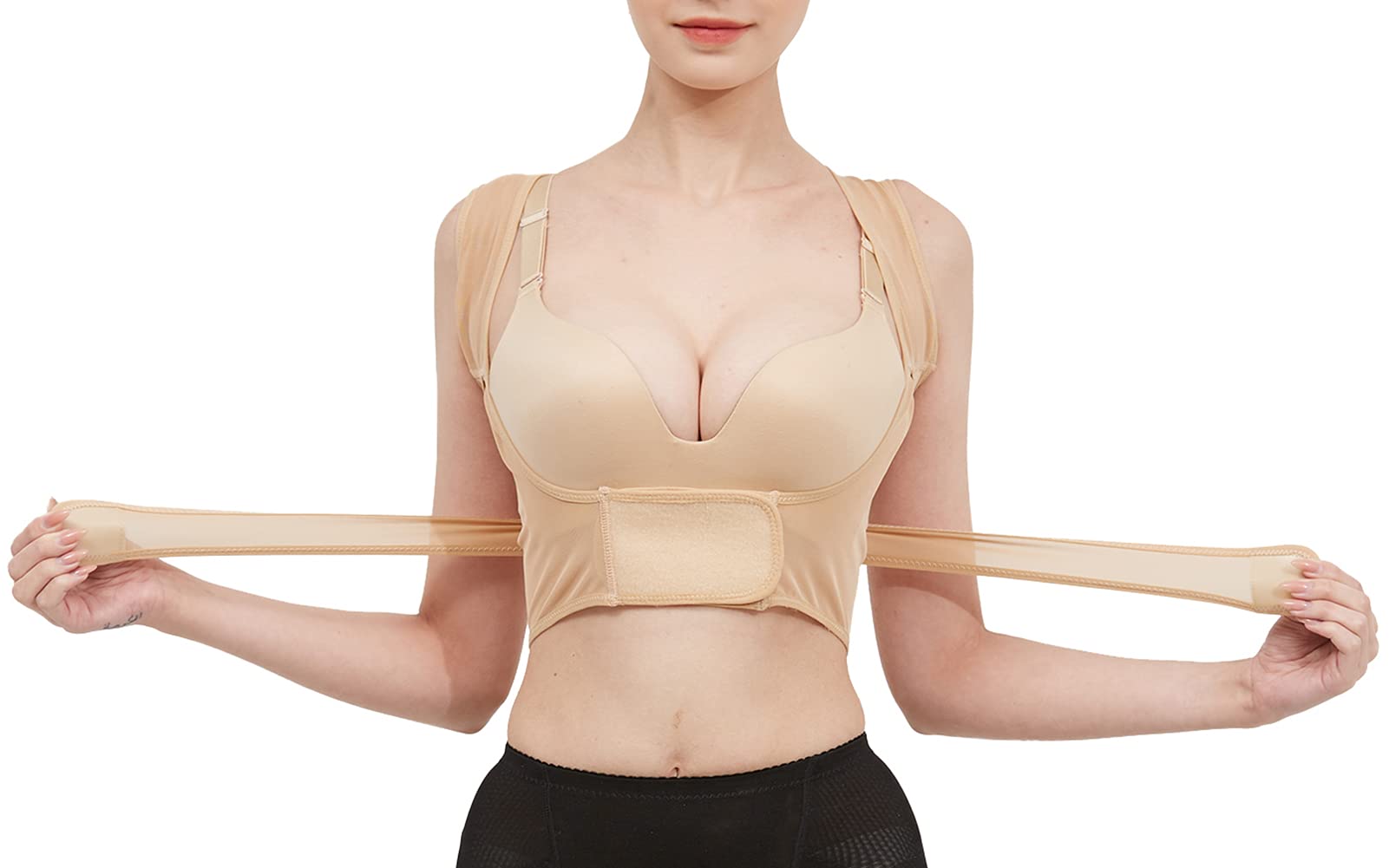 Women's Posture Corrector & Back Support Chest Brace - Sleeveless Push Up Bra Tank Top for Upper Body Alignment (Yellow, Small) - Ideal for Office Work, Yoga & Daily Comfort