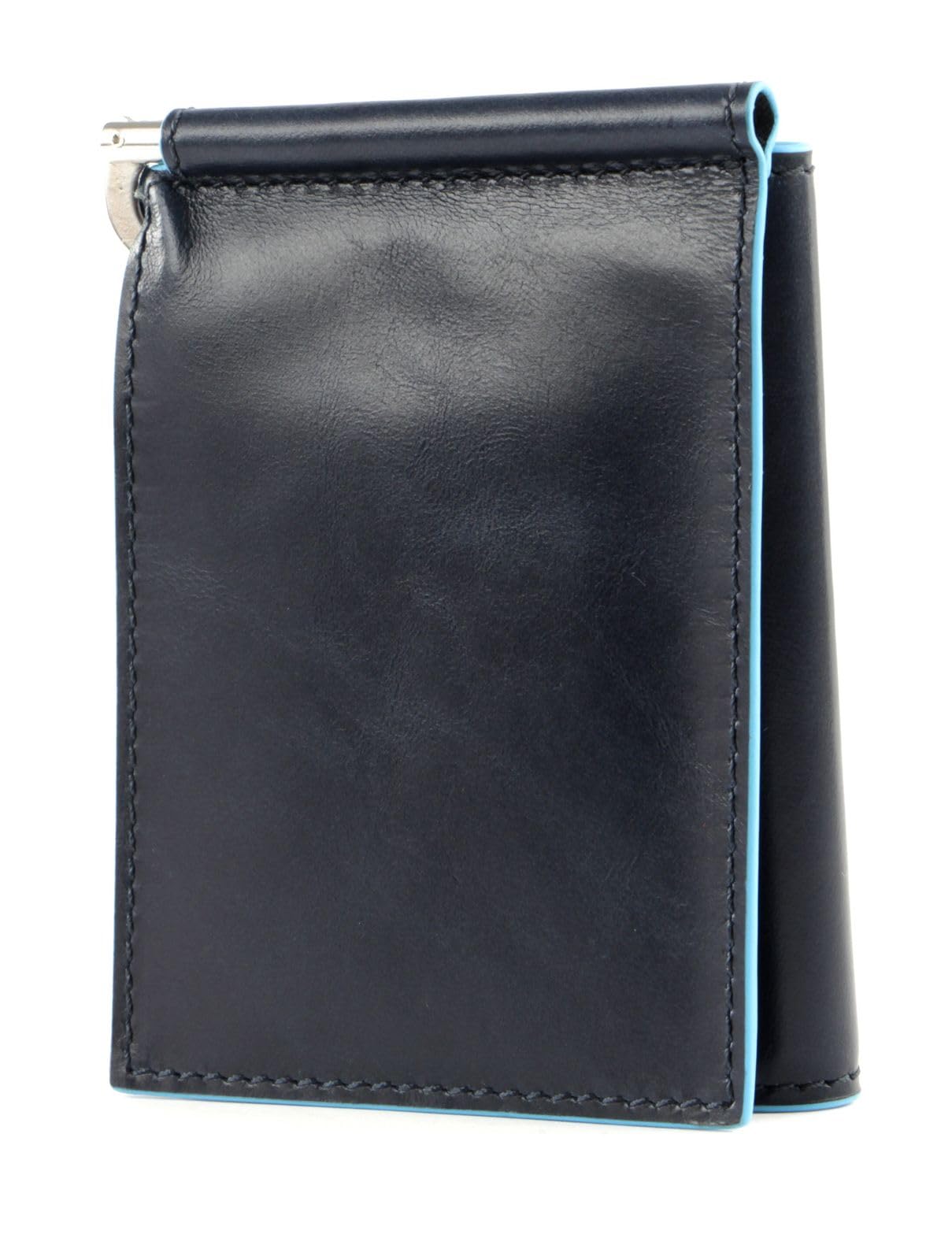 Piquadro Men's Coin Purse - Slim Leather Wallet for Cash & Cards - Perfect for Travel, Business & Everyday Use