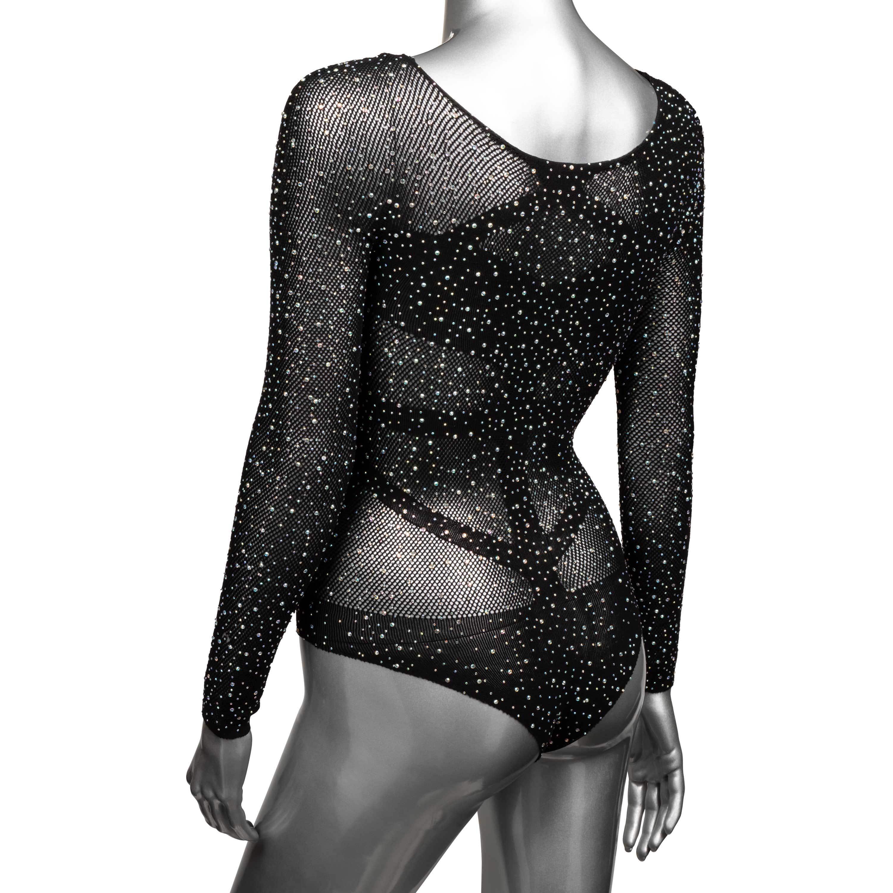 Radiance Long Sleeve Bodysuit for Women - Queen Size Black - Perfect for Layering, Workwear & Evening Outfits