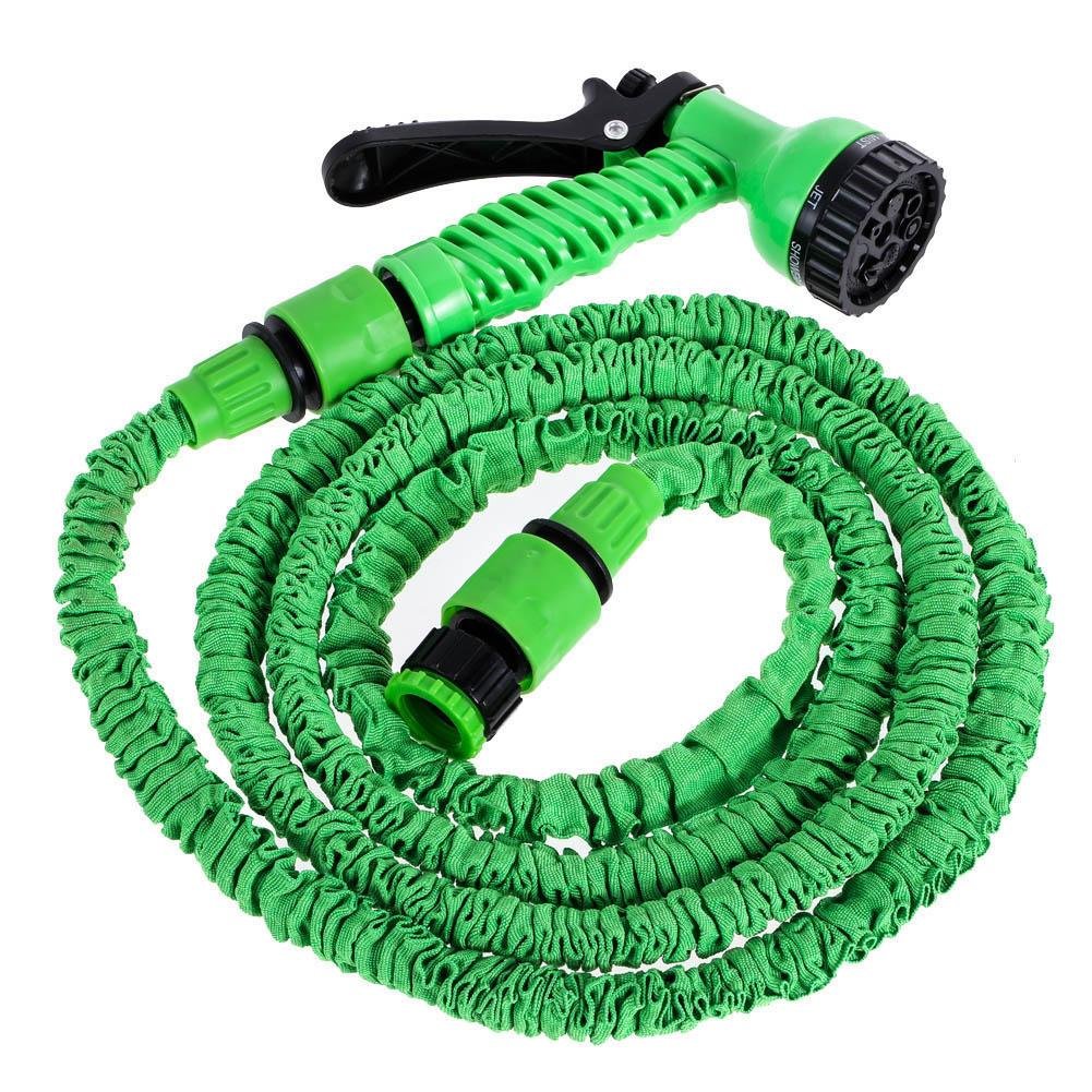 **Vktech Expandable Flexible Garden Hose - 25FT High Pressure Water Hose with 8 Function Spray Nozzle, Durable & Lightweight for Lawn, Car Washing, Pet Bathing & Outdoor Cleaning**