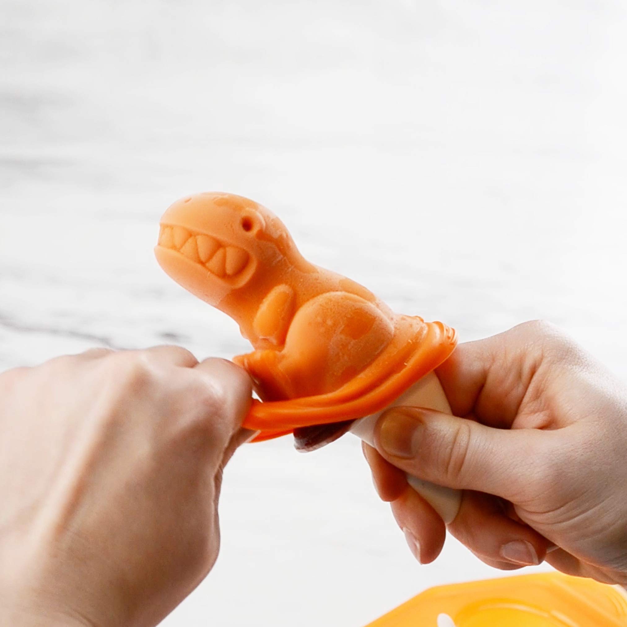 Tovolo Dinosaur Silicone Popsicle Molds with Sticks - 4 Cavity Ice Pop Maker for Homemade Frozen Treats, BPA-Free & Dishwasher Safe - Perfect for Kids Snacks, Summer Parties & Healthy Desserts