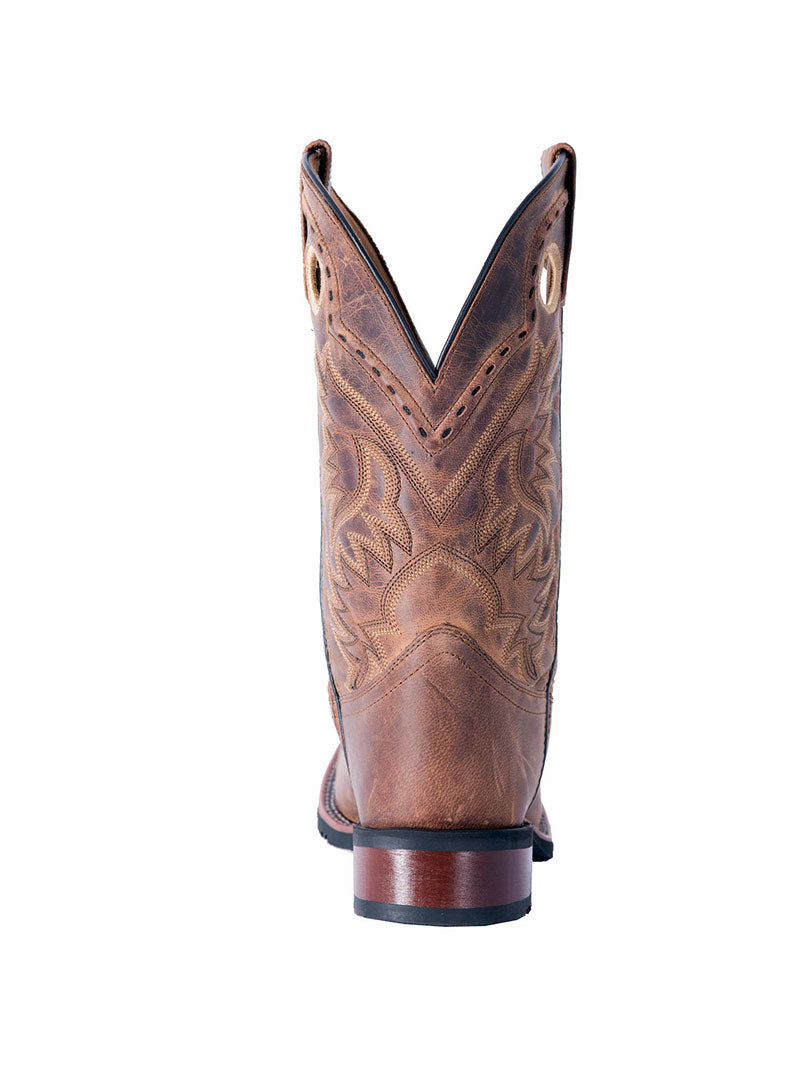 Laredo 7812 Men's KANE Leather Boots - Distressed Tan Brown Work Boots for Outdoor, Hiking & Casual Wear