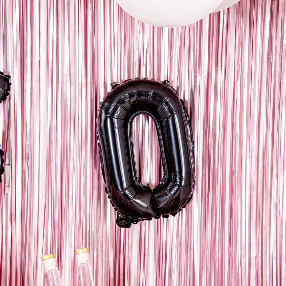 Balloonify Black Mylar Number 0 Balloon - 16 Inch Large Foil Balloon for Birthday Parties, Anniversaries & Celebrations (1 Count Box)
