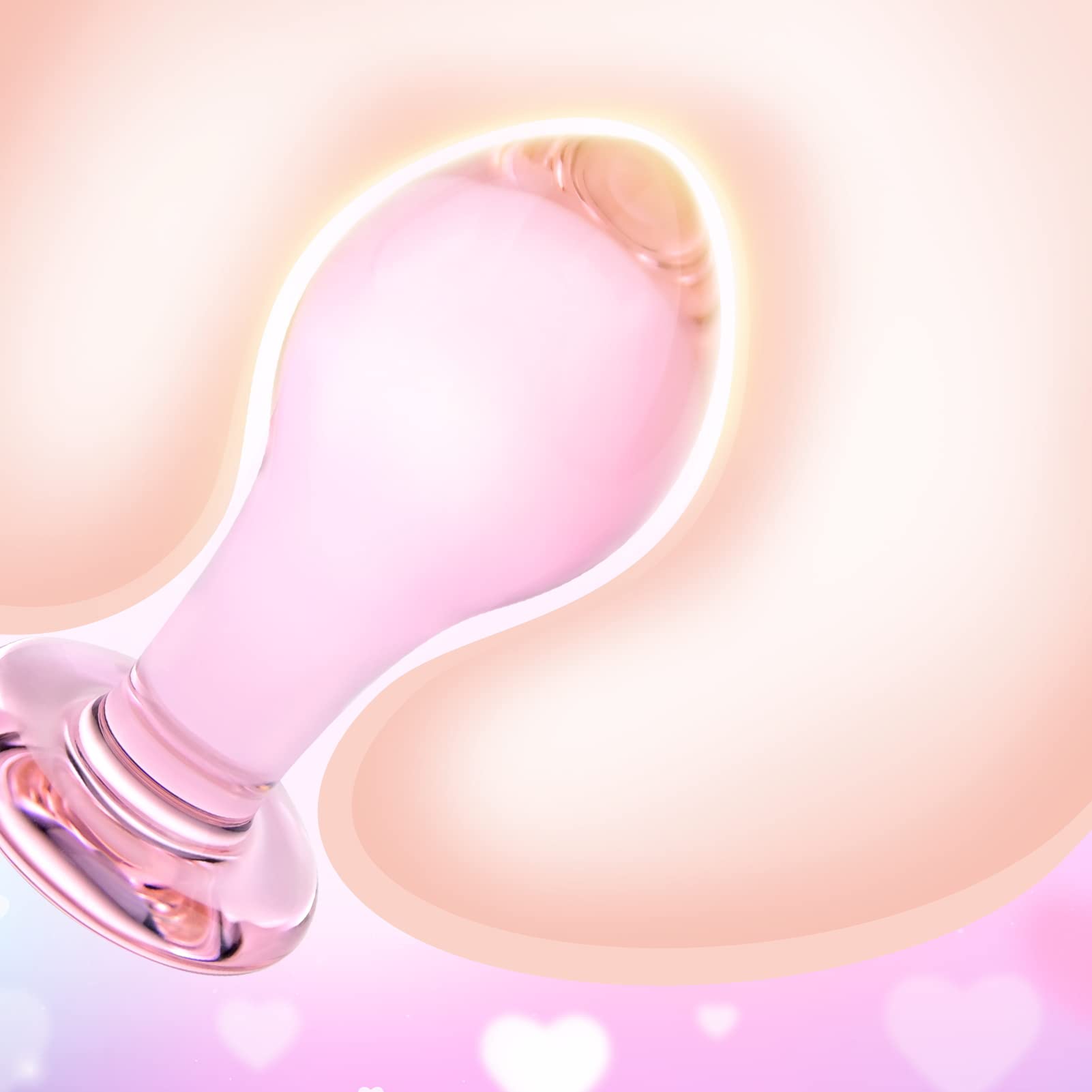 3Pcs Pink Crystal Glass Anal Plug Set - Small, Medium, Large Anal Trainer for Women & Men - Couples Sex Toys for Anal Stimulation & Masturbation - Perfect for Beginners, Solo Play & Intimate Couples Time