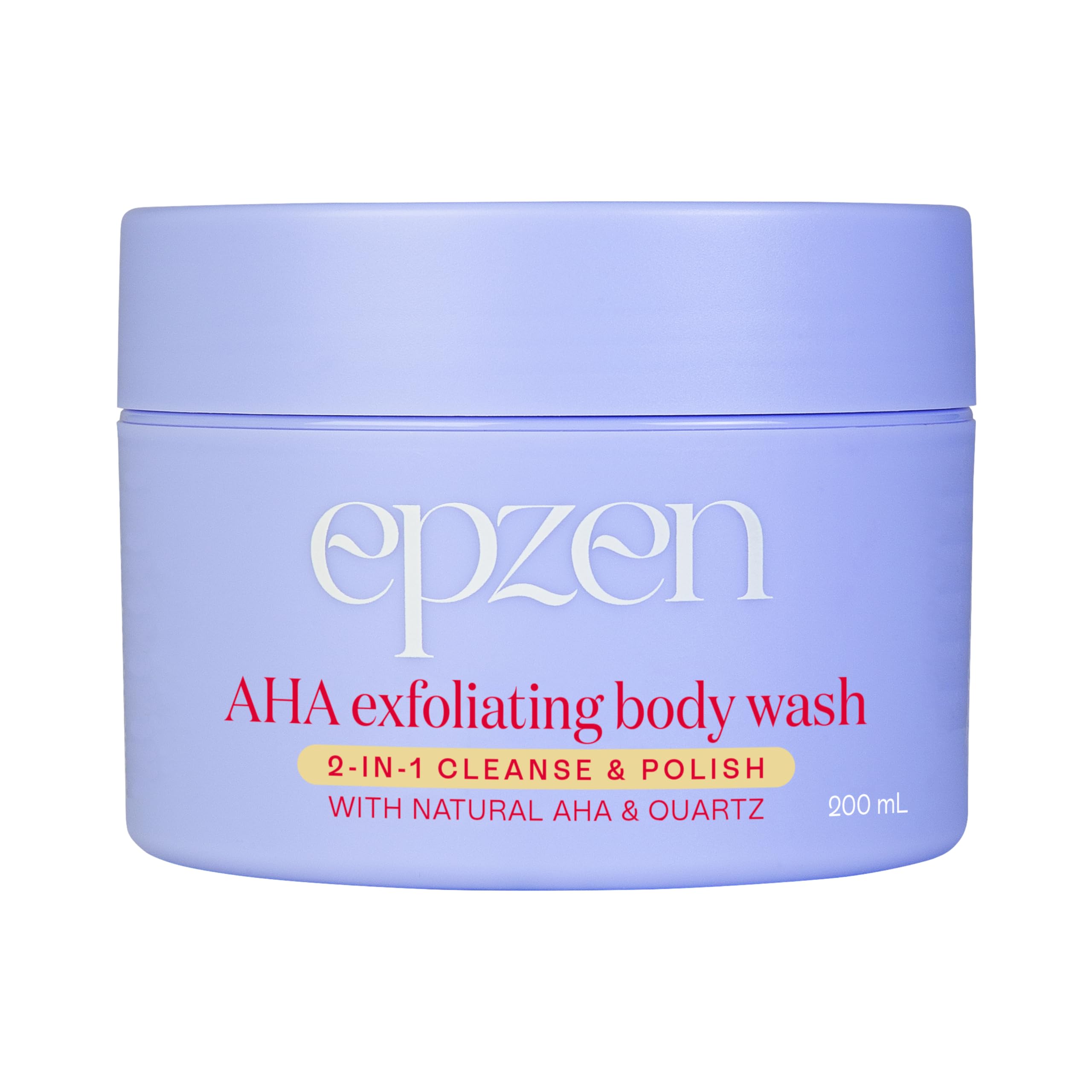 **AHA Exfoliating Body Wash 2-in-1 Cleanse & Polish - 200mL | Gentle Exfoliation for Smooth Skin | Perfect for Daily Shower & Post-Workout Refresh**