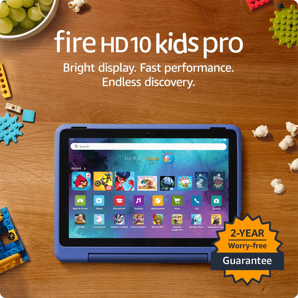 Fire HD 10 Kids Pro Tablet (32GB, Nebula) with Detachable Keyboard - Durable Kid-Friendly Android Tablet for Learning & Entertainment | Perfect for Homeschooling, Online Classes & Family Travel