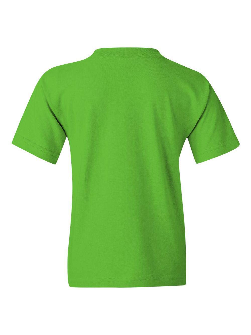 Gildan Youth Heavy Cotton T-Shirt - Electric Green - Large Size | Soft Comfortable Boys & Girls Tee for School, Sports & Everyday Wear