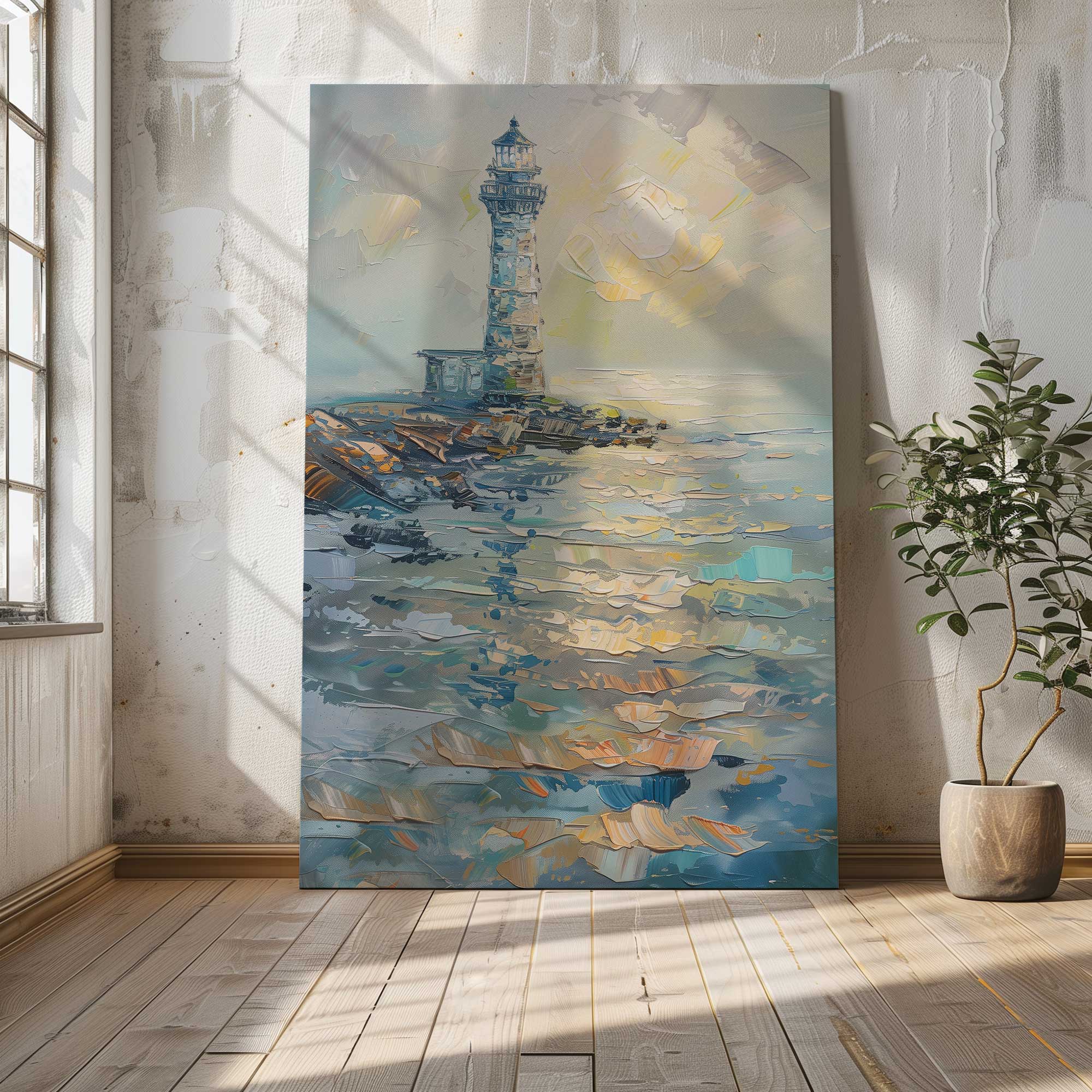 Harbor Glow v2 Large Canvas Print - Stunning Coastal Wall Art for Living Room, Bedroom & Office Decor | Perfect for Home, Beach House & Modern Interior Design