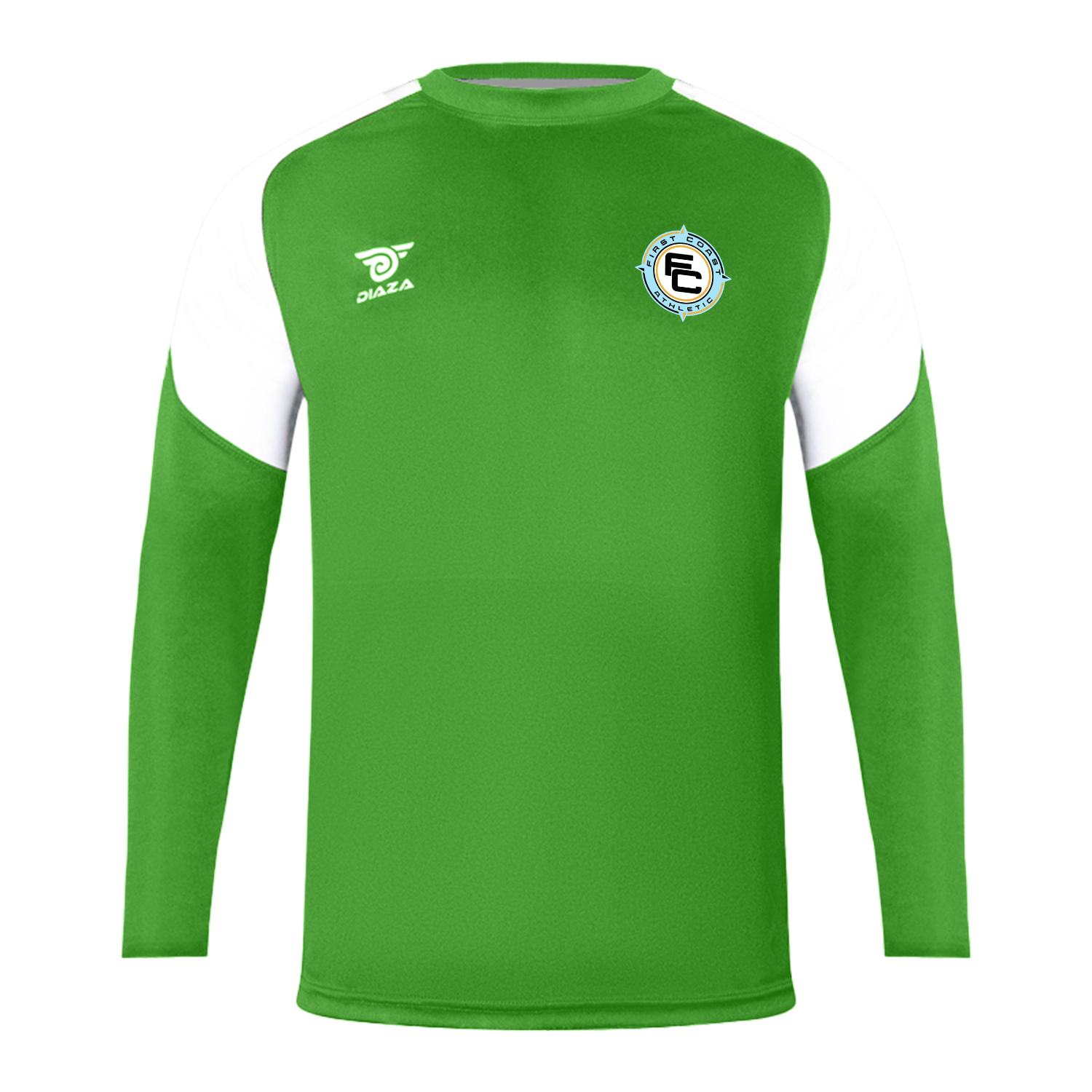 First Coast Athletic Long Sleeve Workout Shirt for Men & Women - Moisture Wicking Performance Training Top in Green - Perfect for Gym, Running & Outdoor Activities