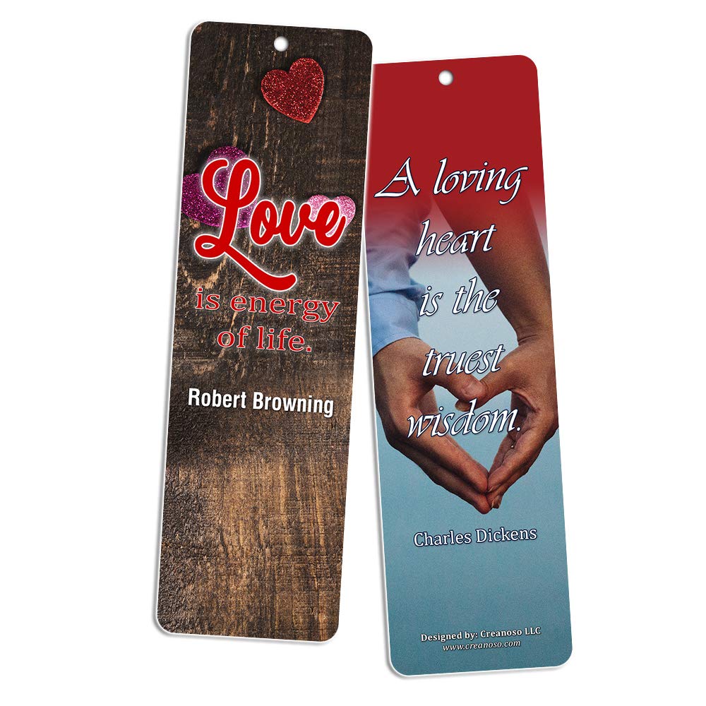 Creanoso Inspirational Quote Bookmarks Set (12-Pack) - Premium Motivational Bookmark Gift for Readers & Book Lovers - 6 Beautiful Designs - Perfect for Reading, Gifts, Book Clubs & Study Sessions