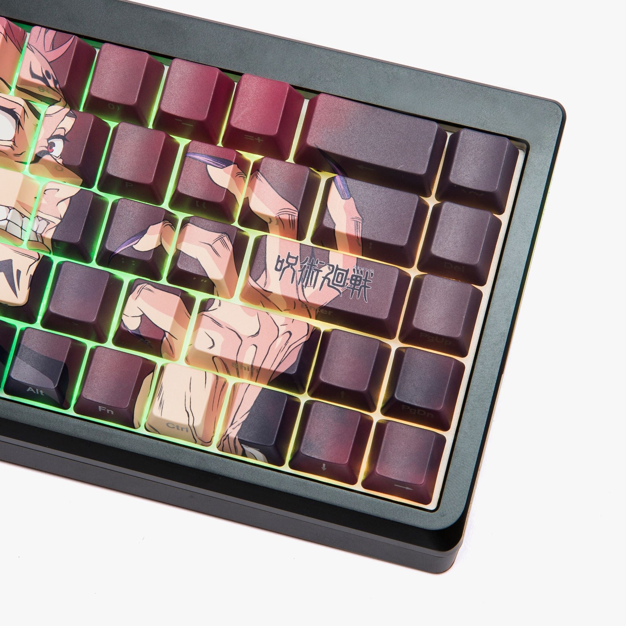 JJK x HG Summit 65 Mechanical Keyboard - Sukuna Themed Custom Gaming Keyboard with RGB Backlit, Hot-Swappable Switches for PC/Mac - Perfect for Anime Fans, Esports & Office Typing