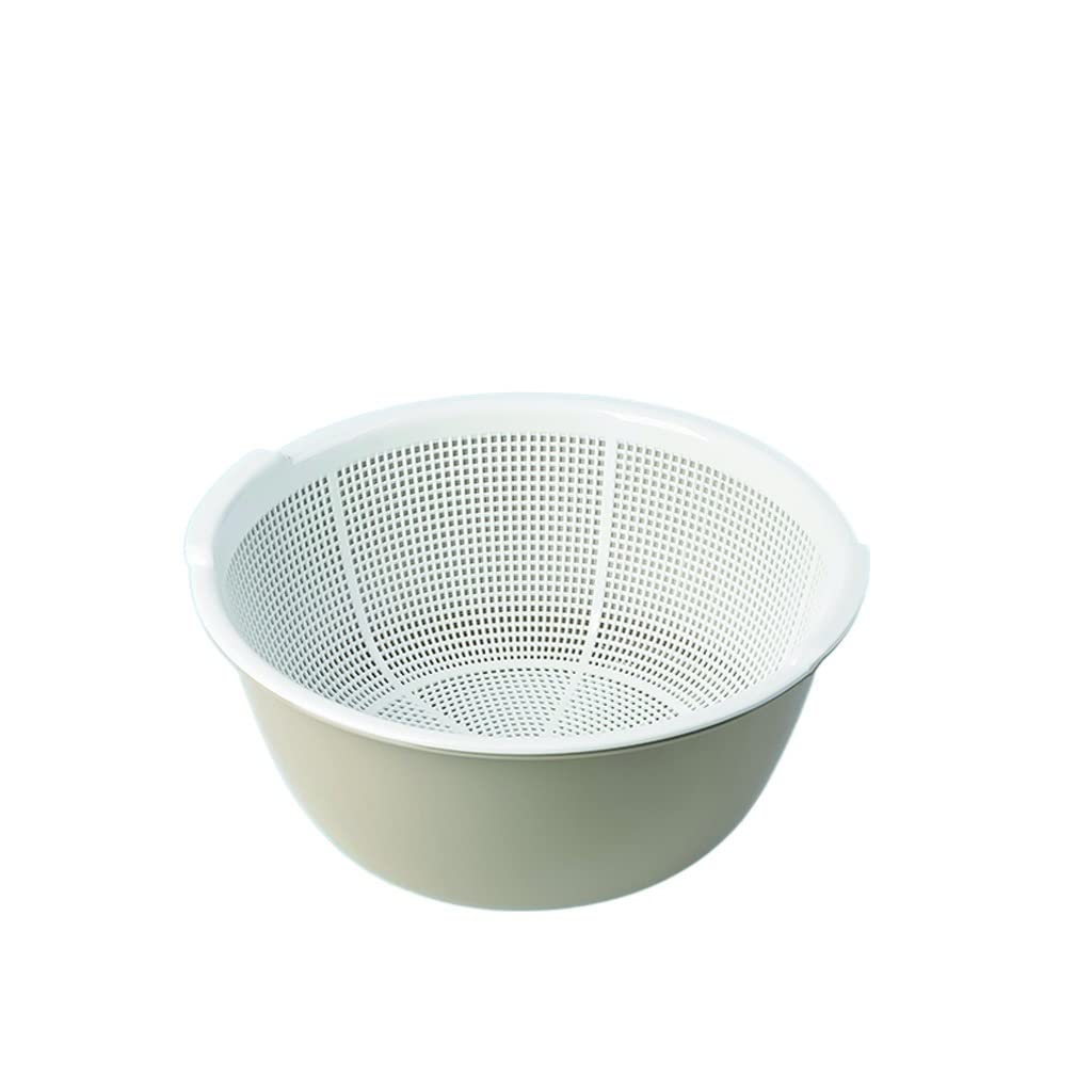 Double Layer Vegetable & Fruit Colander Basket - Durable Resin Draining Strainer for Kitchen, Dishwashing & Food Prep - Perfect for Washing Produce, Draining Pasta & Organizing Fruits